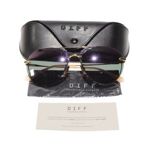 DIFF Eyewear Lenox Polarized Sunglasses in Gold and Taupe Flash